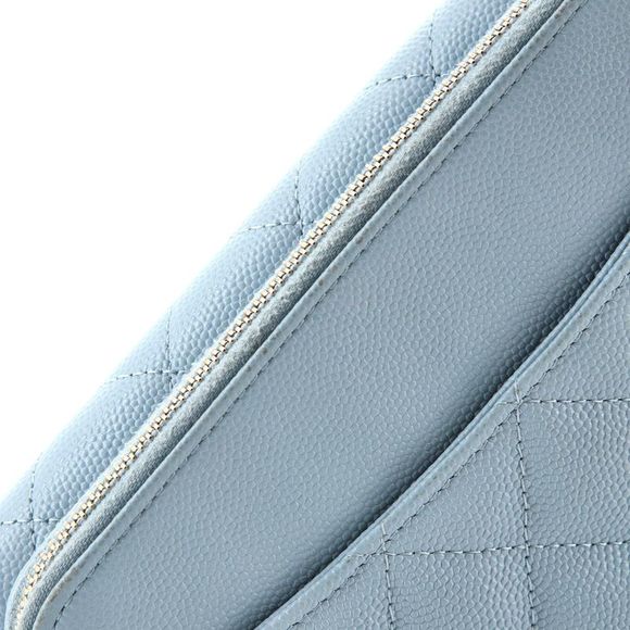 Chanel Classic Flap Phone Holder with Chain Quilted Caviar Blue - Picture 7 of 8